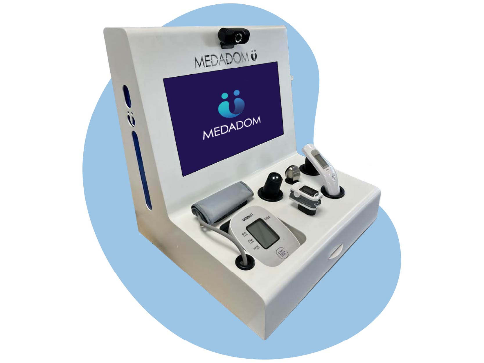 Cabine de téléconsultation Medadom installée dans la pharmacie